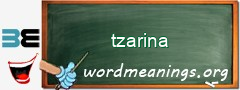 WordMeaning blackboard for tzarina